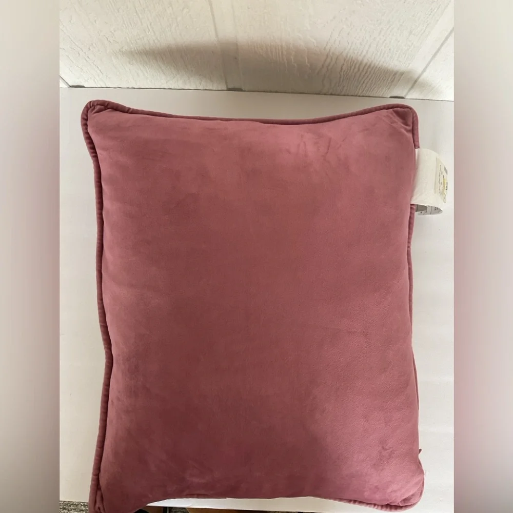 THRO Velveteen Peony Throw Pillow NWOT
